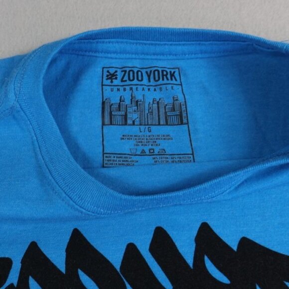 Zoo York Unbreakable Shirt Mens Large Blue Graphic Street Wear Short Sleeve 2053 - Picture 3 of 5